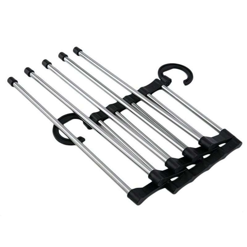 5in1 Foldable Pants Hangers  SpaceSaving Wardrobe Organizer