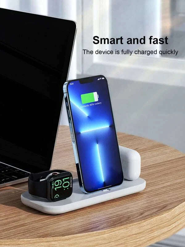 3 in 1 - 10W Charger Stand For IPhone-WHITE