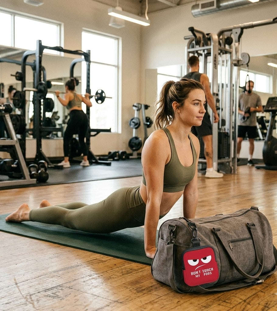 ClipOn Ear Pods Storage Travel Bag - Red