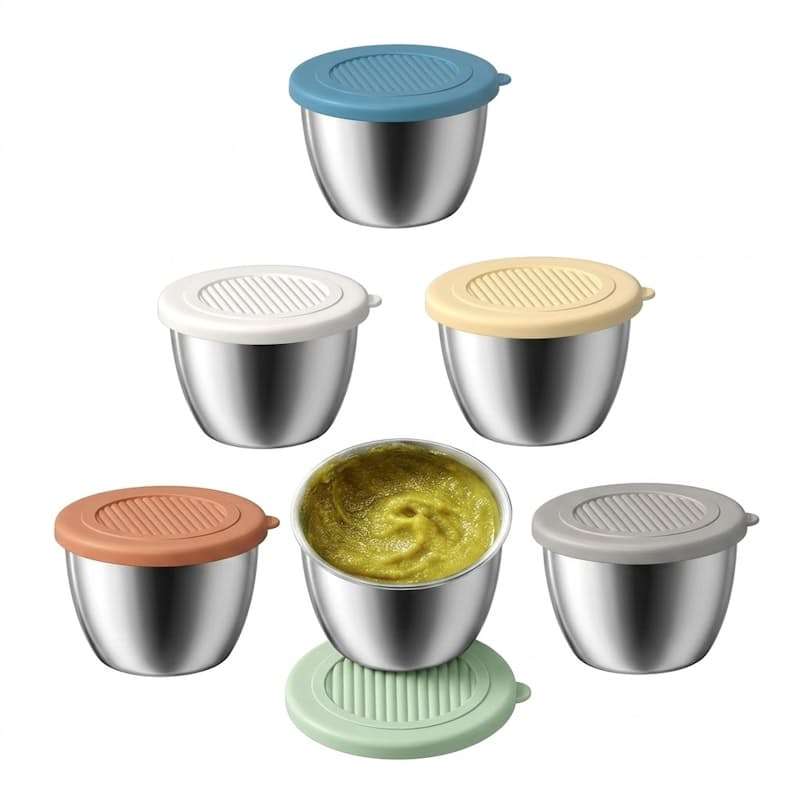 MiniSeal Stainless Steel Condiment Cups
