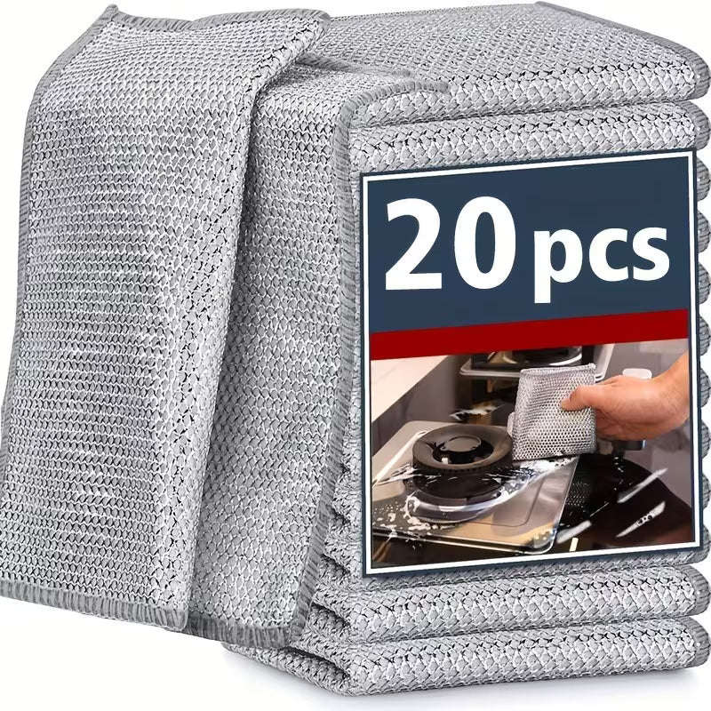DoubleSided Steel Wool Rag - 20pc