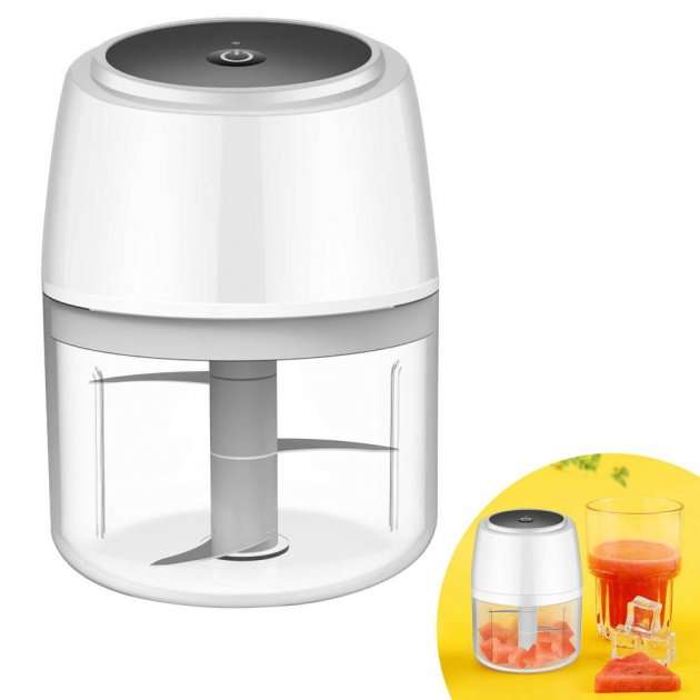 One click Press Rechargeable Multipurpose Wireless Garlic/Spice Crusher-Brown