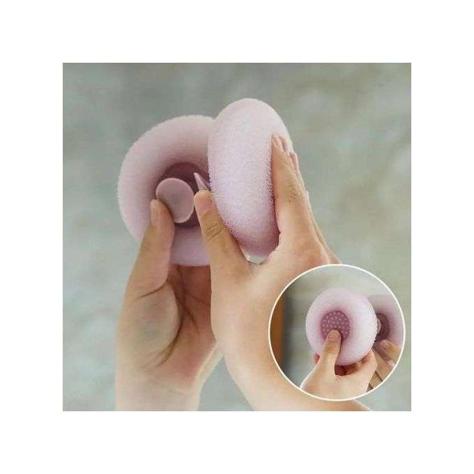 Body Loofahs  Shower Bath Exfoliating Scrubbers with Suction Cup - White