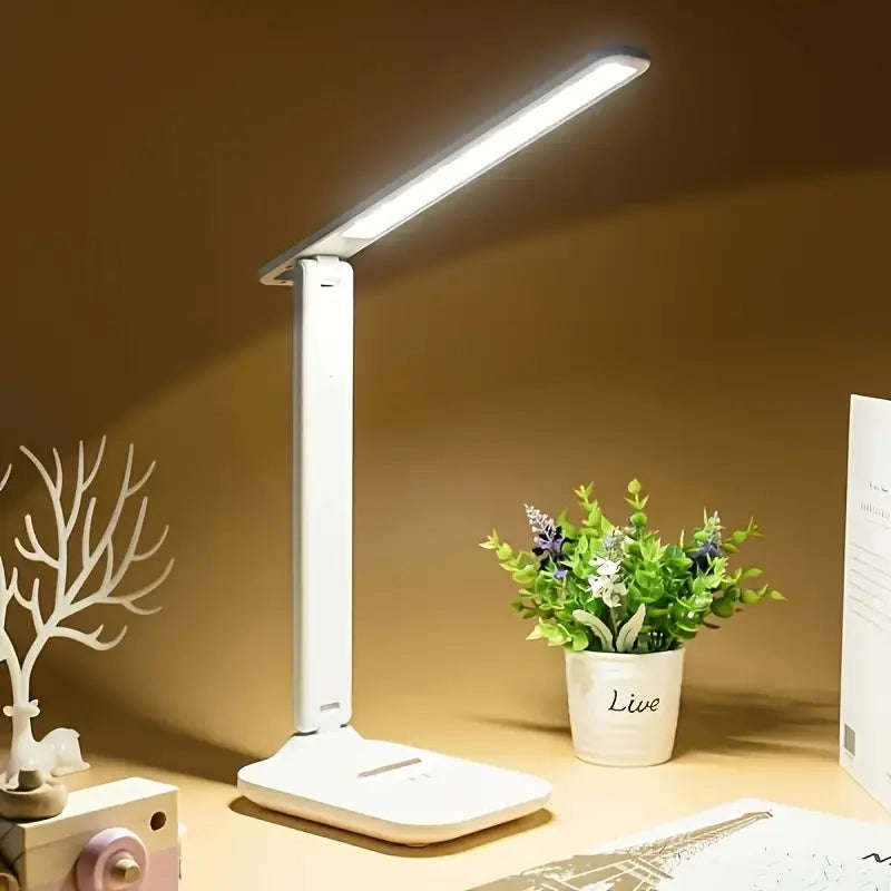 LED Eye Protection Desk Lamp  USB Powered, Anti-Glare, Compact Design - Blue