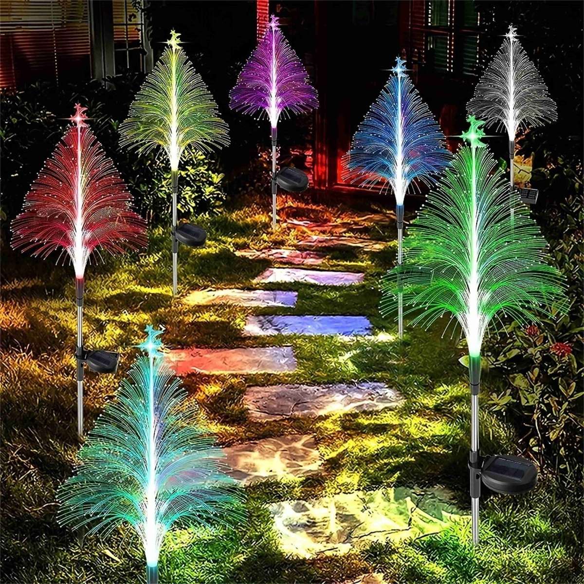 Fireworks Solar Garden Light  Multicolor Decorative Outdoor Lamp