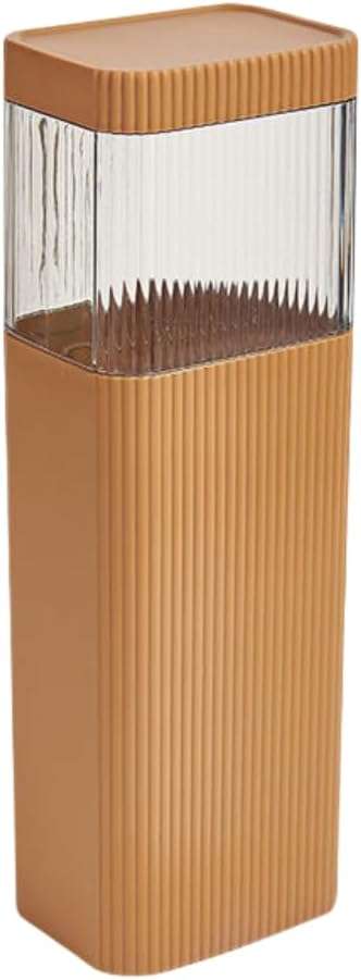 Portable Travel Toothbrush Holder Case  2-in-1 Toothpaste - Brown