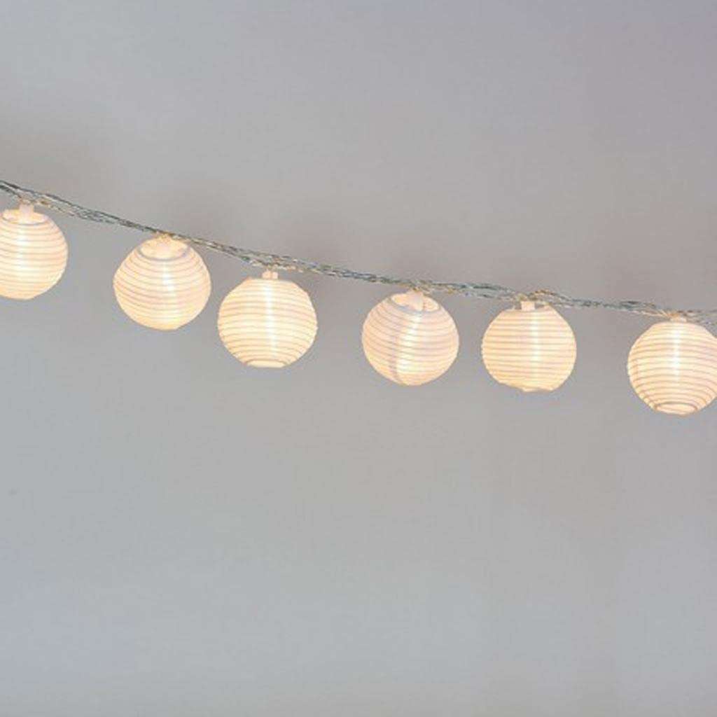 Solar Chinese Lantern String Lights - 5m/Warm White