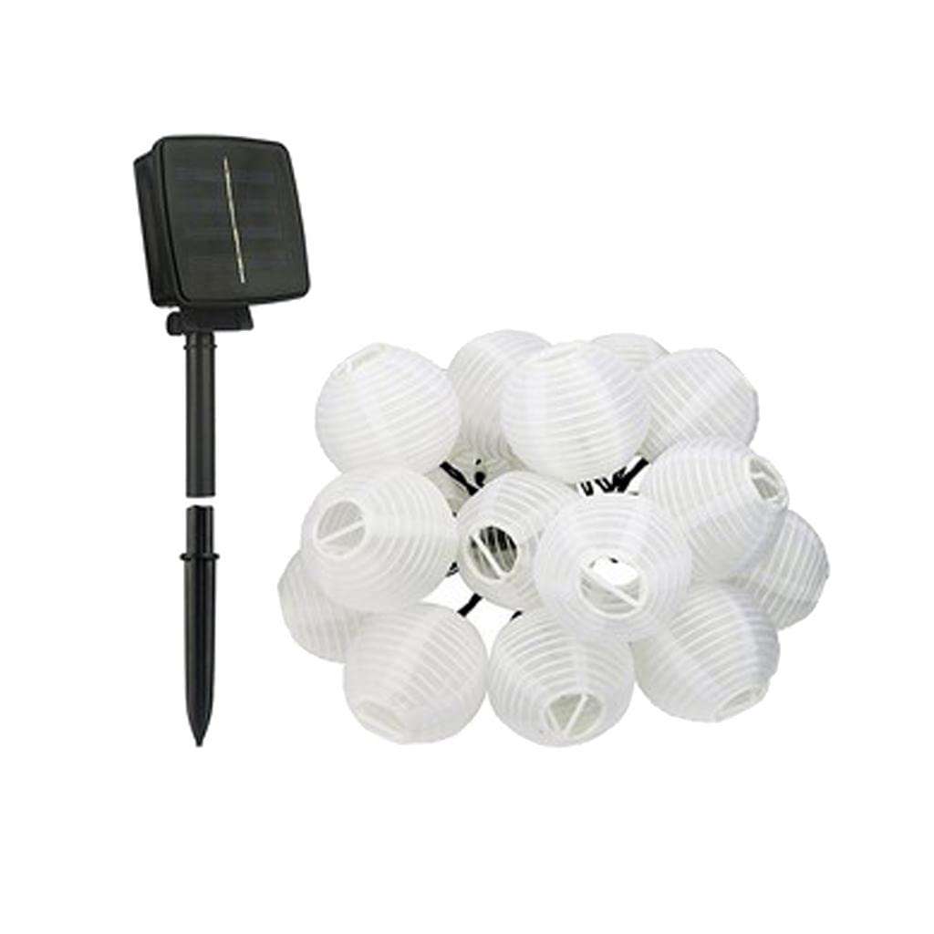 Solar Chinese Lantern String Lights - 5m/Warm White