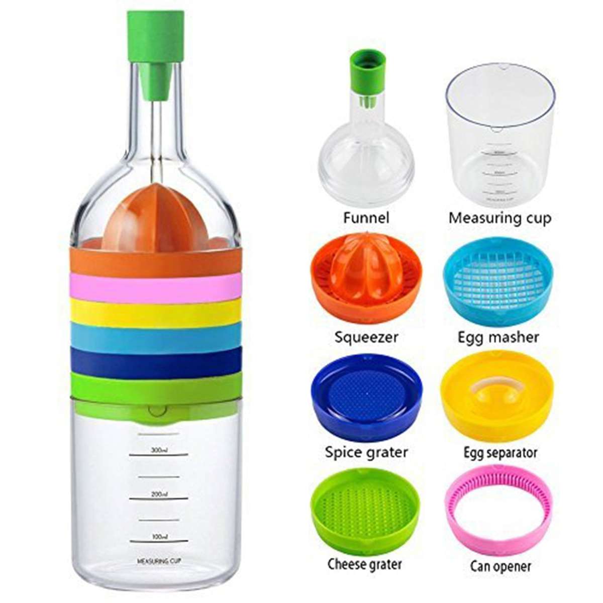 ChefStack Bottle Set  8 Kitchen Tools in 1