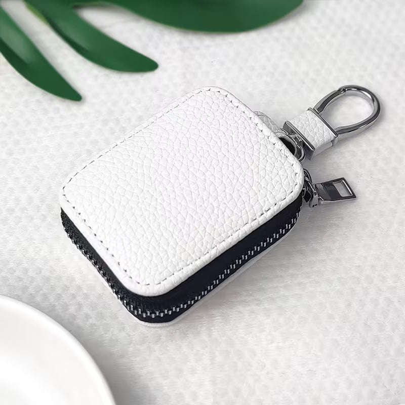 Faux Leather Mini Keychain Pouch & Earbuds Case