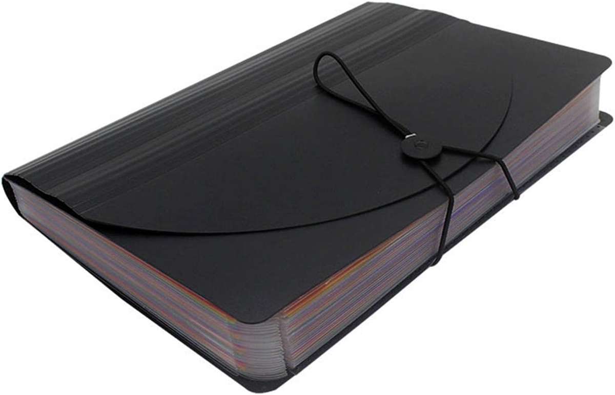 A4 Accordion Expandable Document Folder - 12 Color Coded Slots