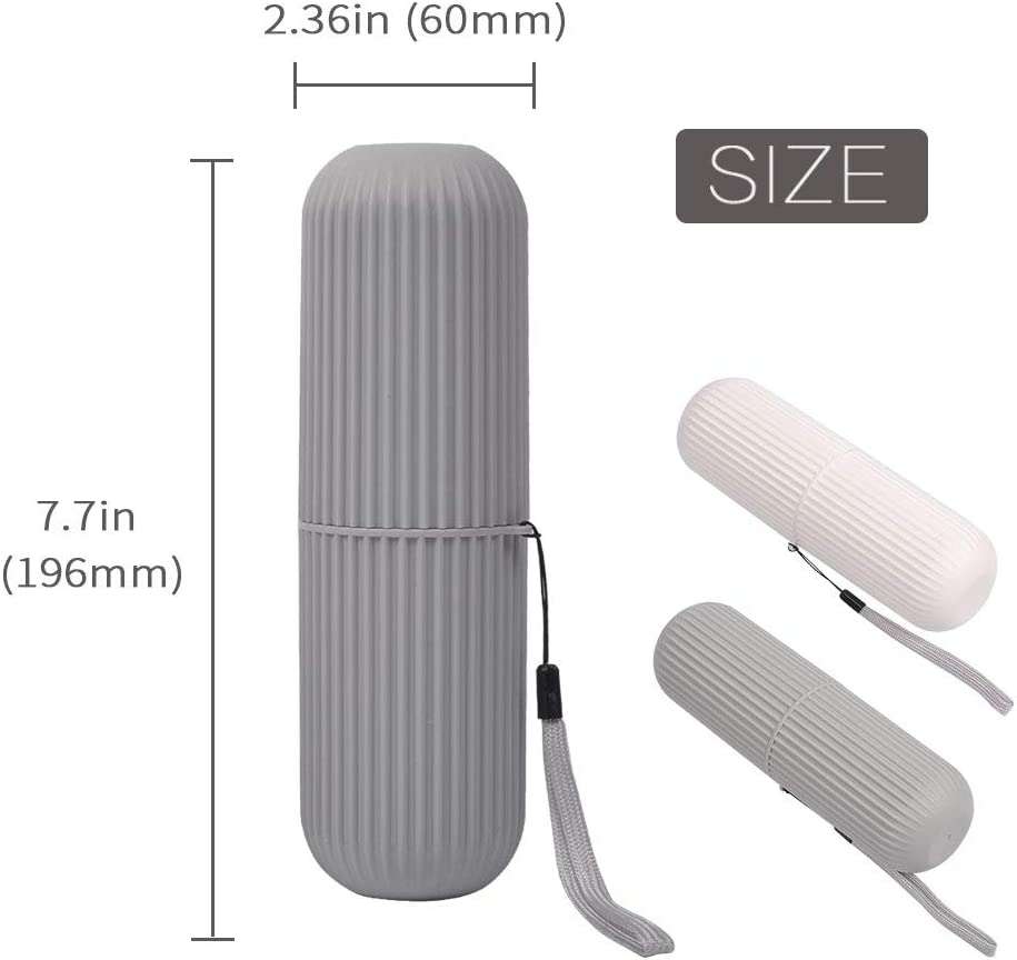 Portable Travel Toothbrush Case-GREY