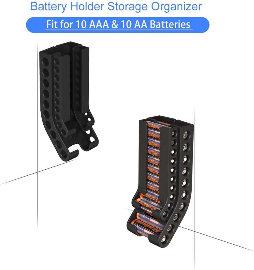 PowerDock AA/AAA WallMounted Battery Organizer 