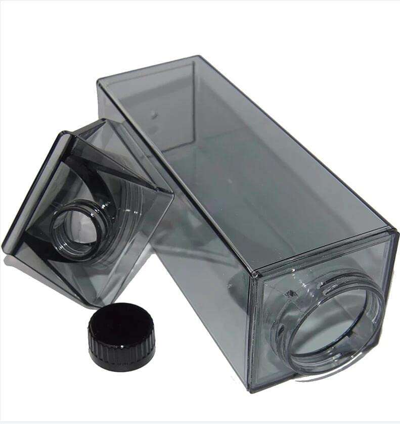 Fun Milk Carton Water Bottle - Colour 500ml/Black