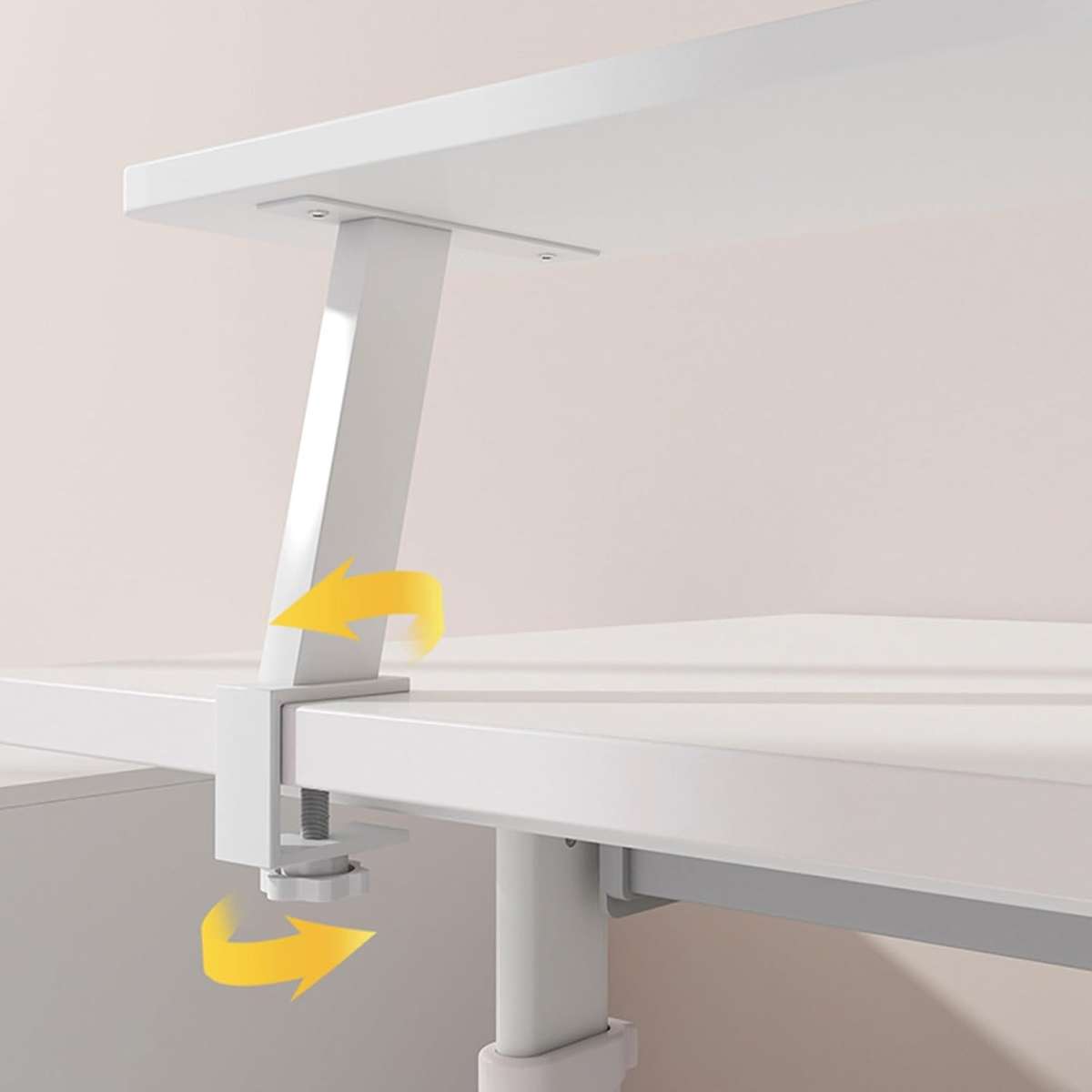 Clamp on Desk Shelf - White