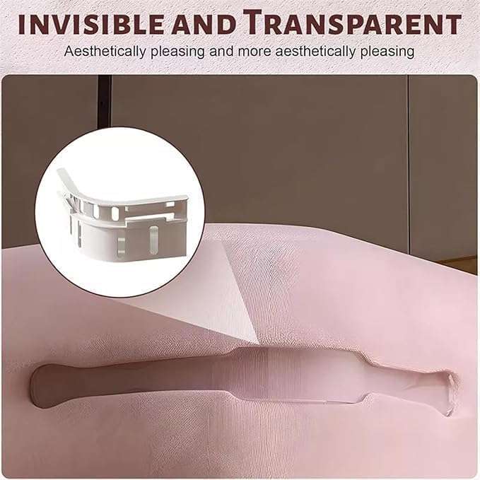 Bed Sheet Holder  Corner Locking Clips - White