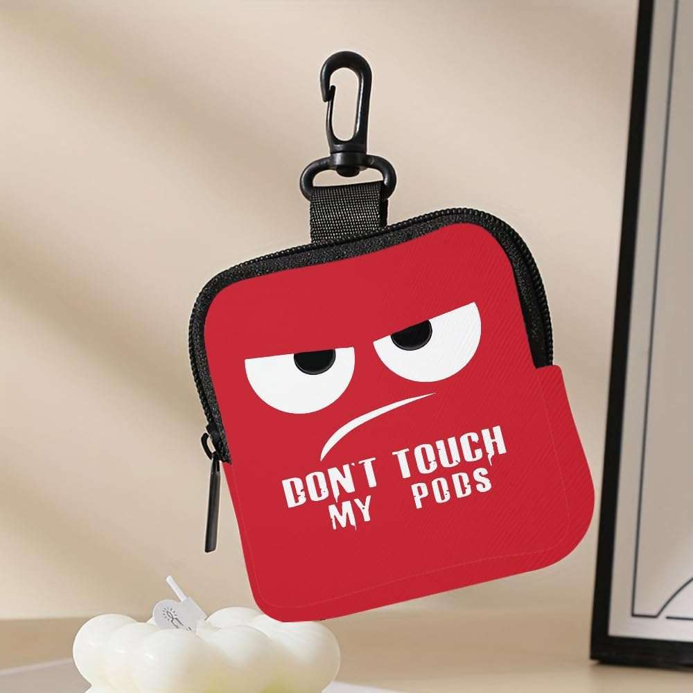 ClipOn Ear Pods Storage Travel Bag - Red