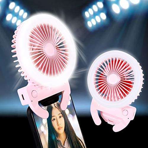 Selfie Phone Camera Ring Light Fan-YELLOW