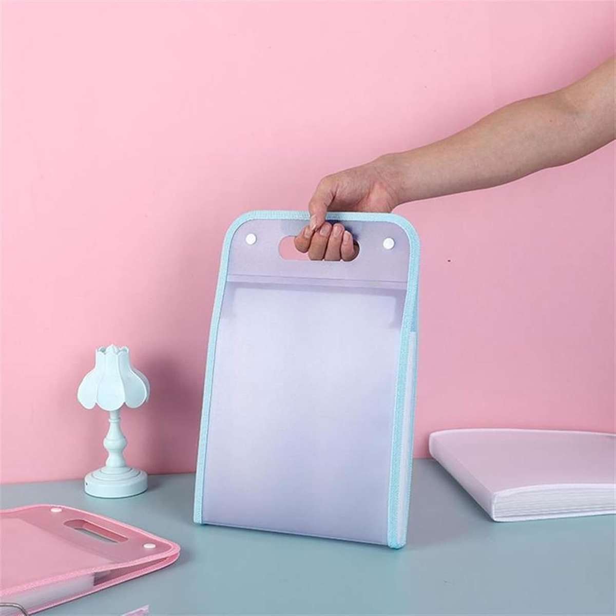 A4 Expanding Storage Folder - 300 Page/White