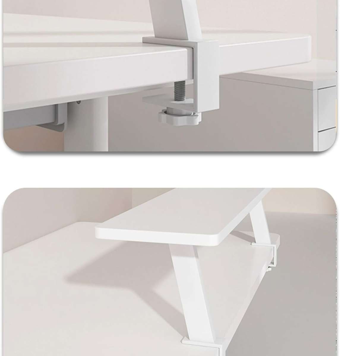 Clamp on Desk Shelf - White