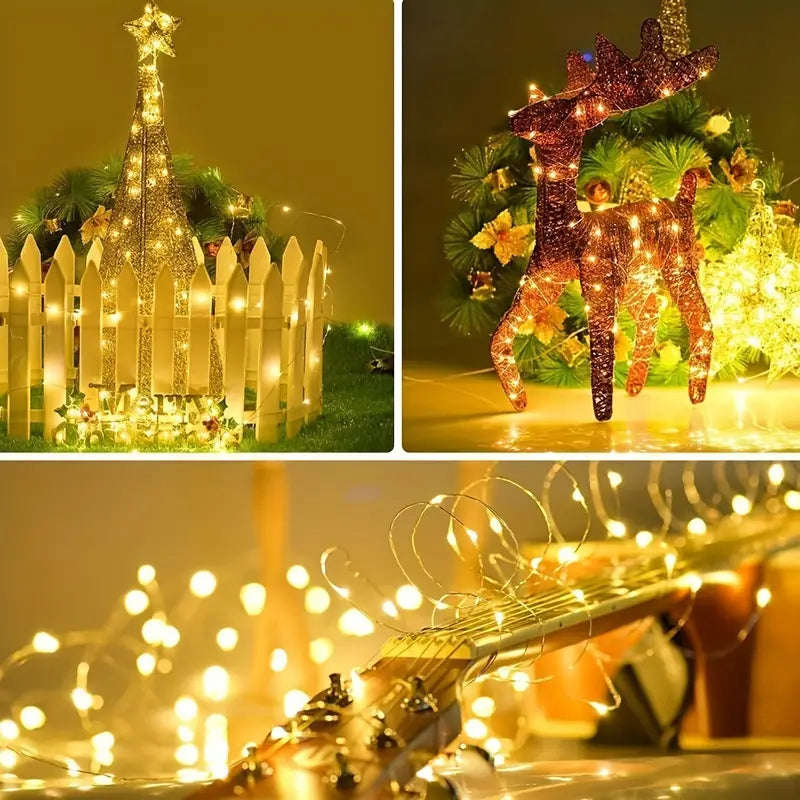 GlowLine 100-LED USB String Light  10m, 8 Modes, Remote-Controlled - Multicolor