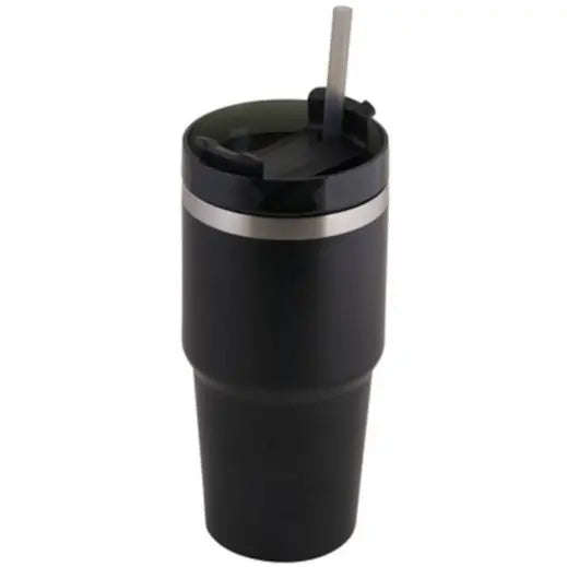 DualSip 600ml Double Wall Travel Tumbler - Black