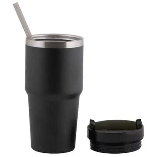 DualSip 600ml Double Wall Travel Tumbler - Black
