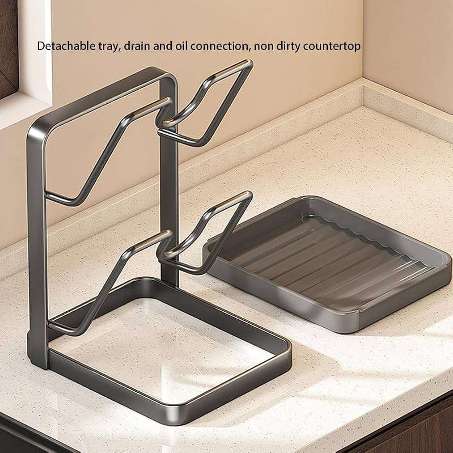 Multifunctional Kitchen Pot Lid Storage Rack  DoubleLayer Organizer