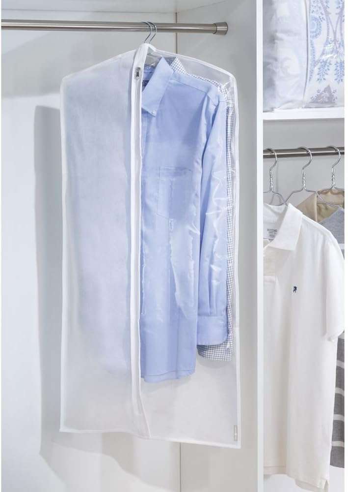 Lightweight Clear Full Zipper Garment Bags - 5 Pack