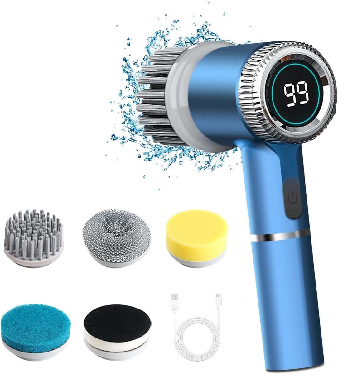 ScrubSmart Electric Cleaning Brush - Blue