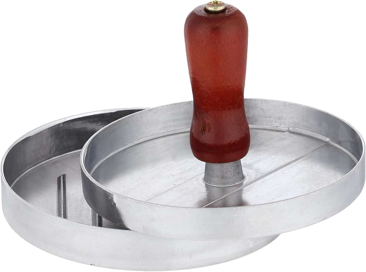 Burger Press Kit  Nonstick Cast Aluminum with Wooden Handle