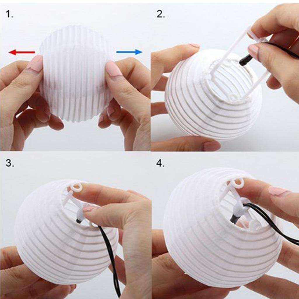 Solar Chinese Lantern String Lights - 5m/Warm White