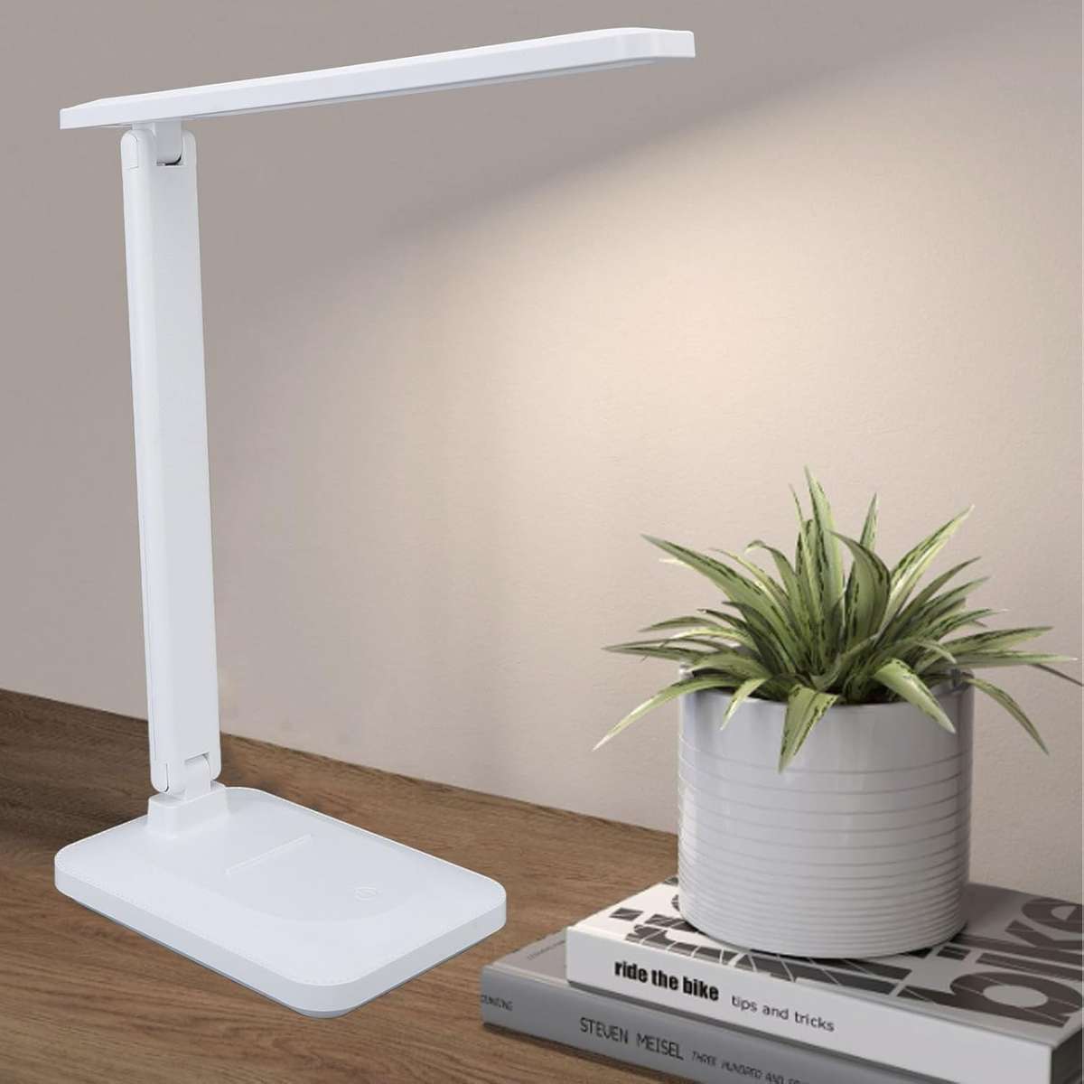 LED Eye Protection Desk Lamp  USB Powered, Anti-Glare, Compact Design - Blue