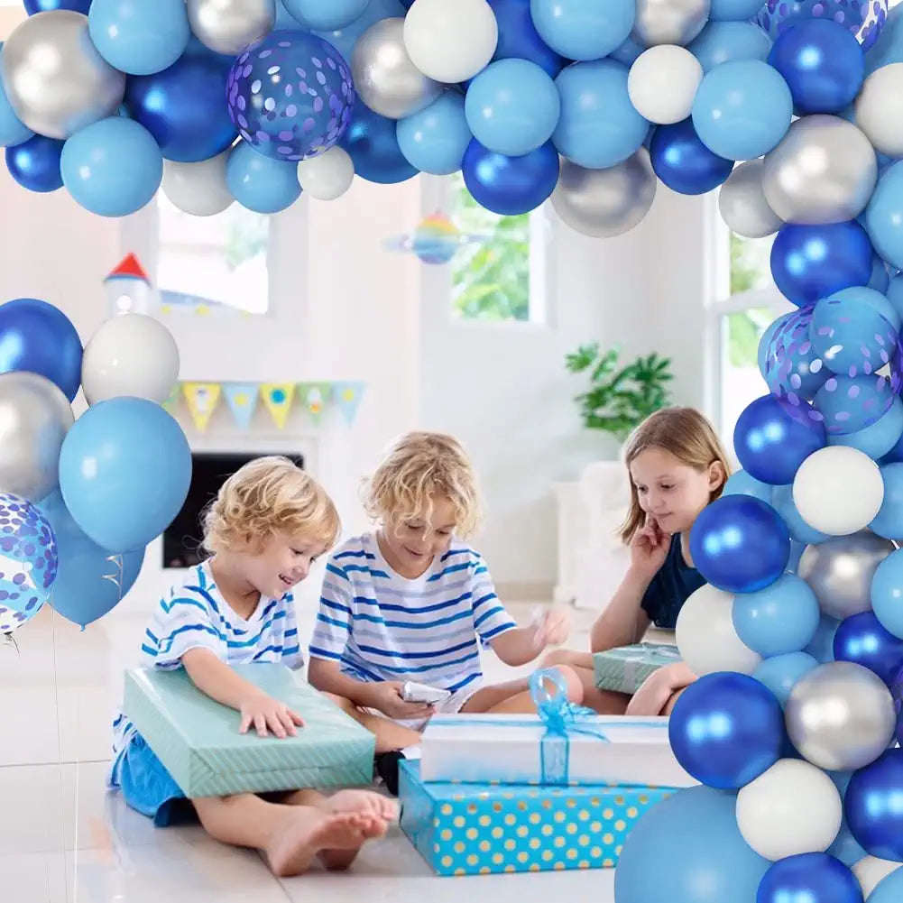 100pc Blue Balloons Arch Garland Kit