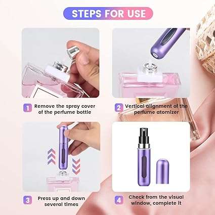 Refillable Travel Perfume Bottle - 5ml/Purple