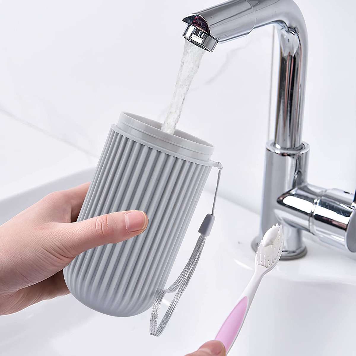 Portable Travel Toothbrush Case-GREY