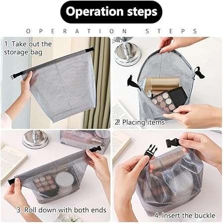 Snap Waterproof Swim Suit Storage Bag/White