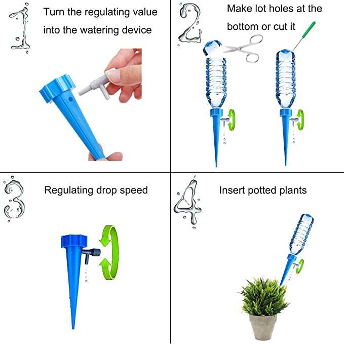 Self-Watering Garden or Potplant Spikes -10 Pack