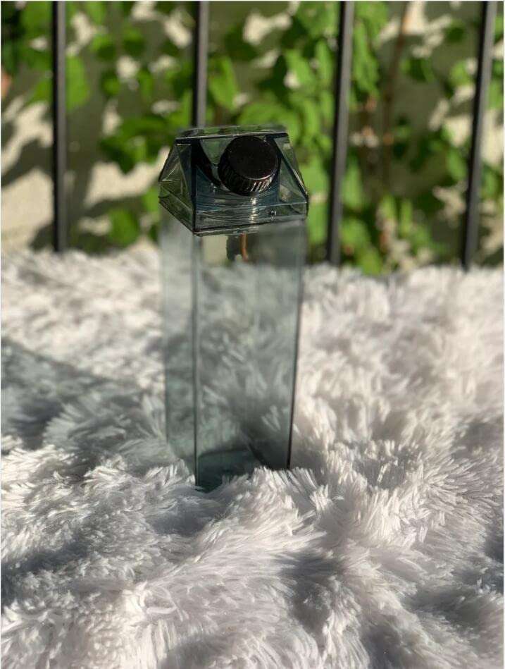 Fun Milk Carton Water Bottle - Colour 500ml/Black