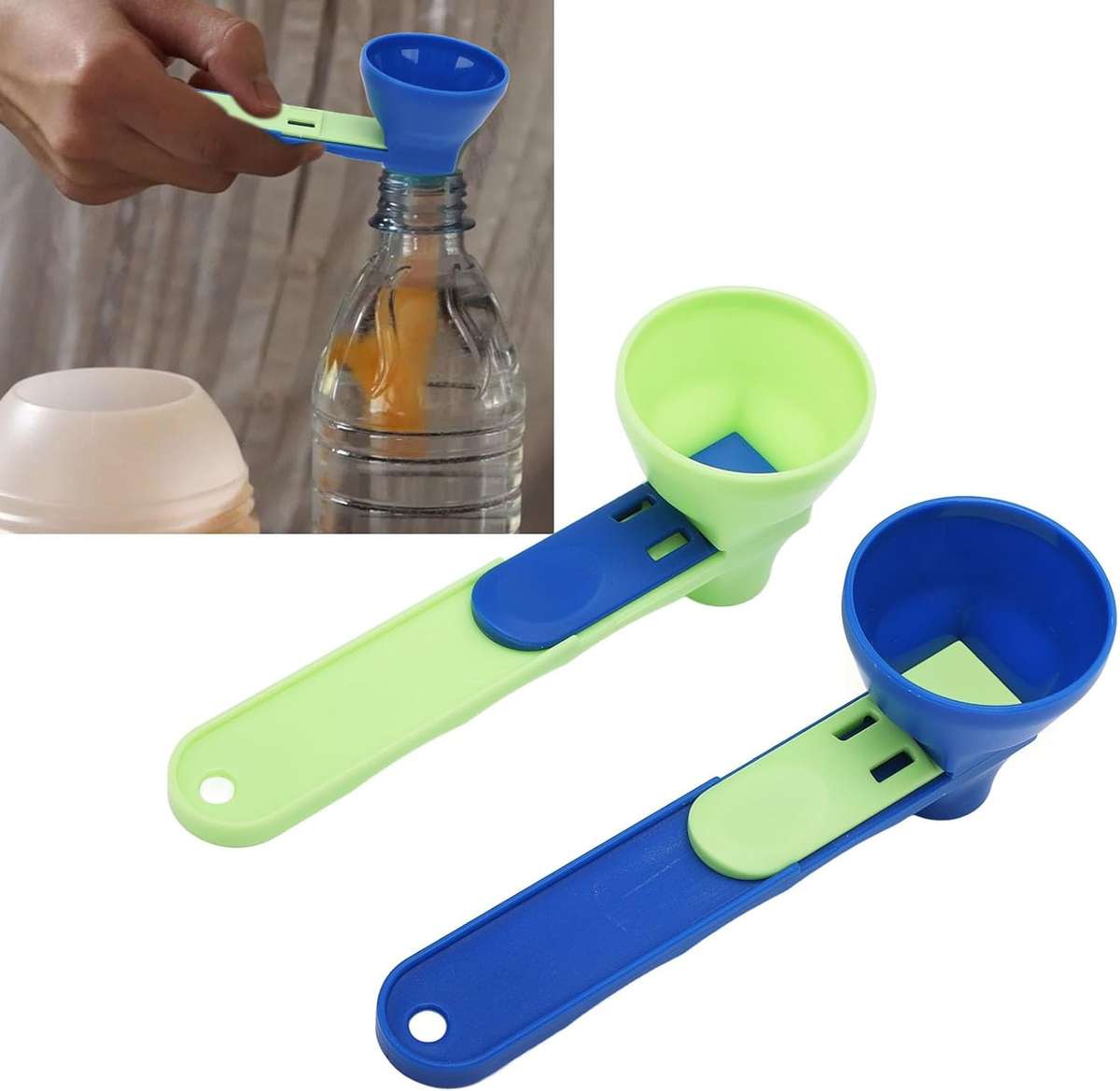 PowderPro Sliding Funnel Scoop - Blue