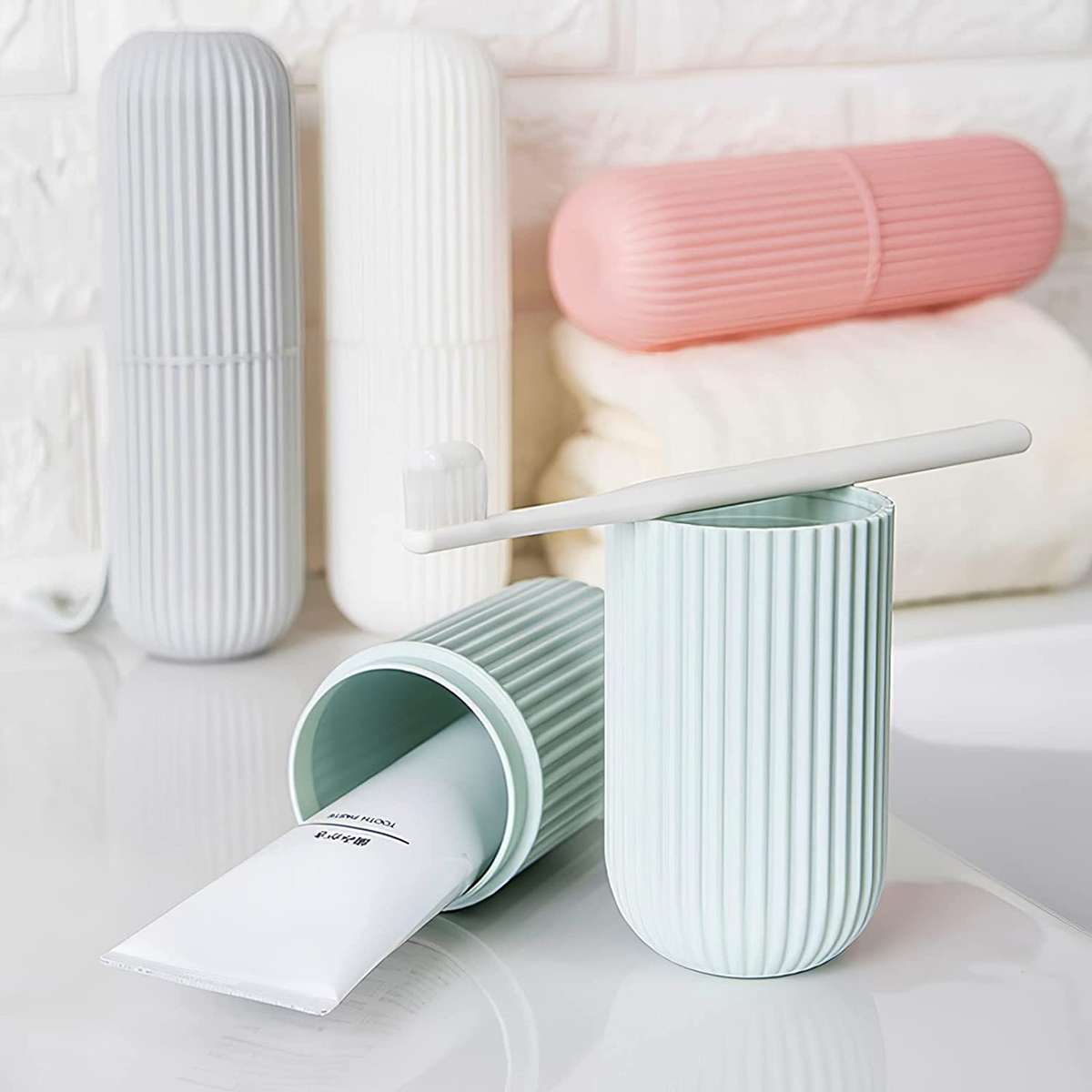 Portable Travel Toothbrush Case-GREY
