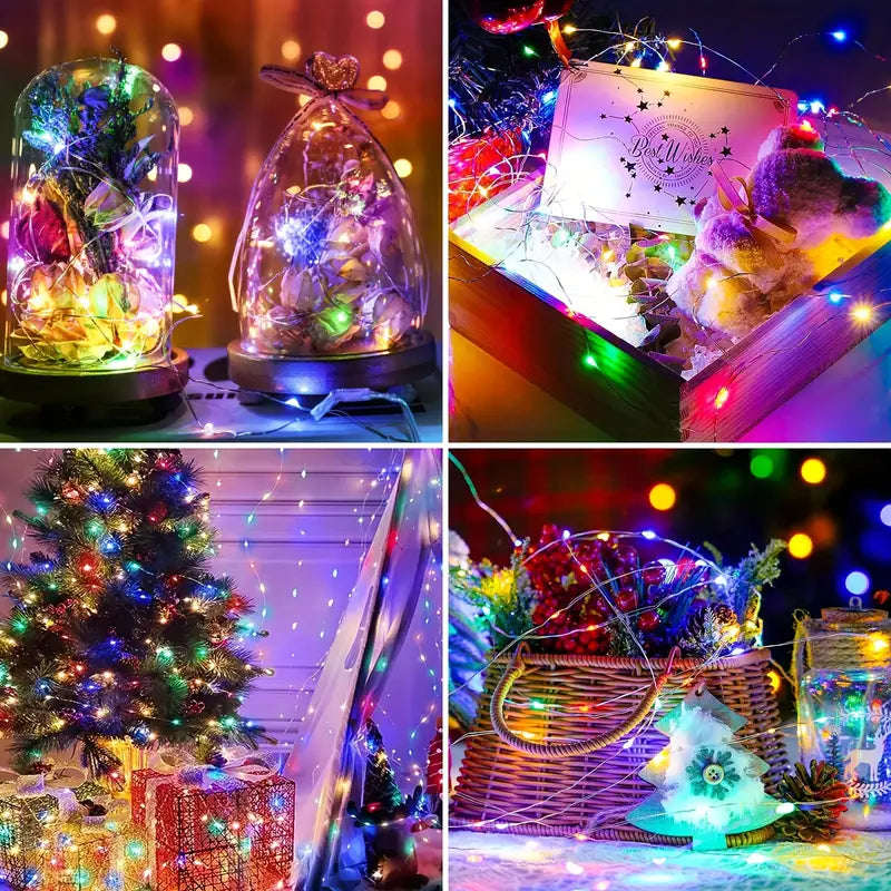 GlowLine 100-LED USB String Light  10m, 8 Modes, Remote-Controlled - Multicolor