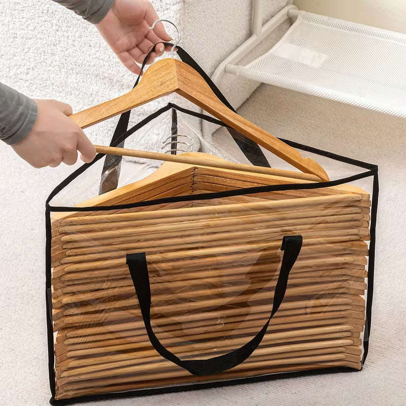 Transparent PVC Triangle Hanger Storage Bag