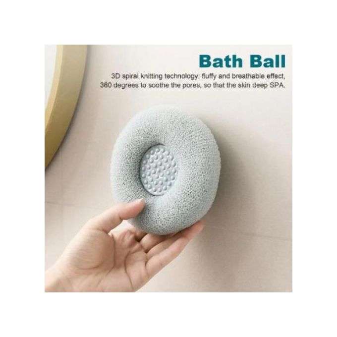 Body Loofahs  Shower Bath Exfoliating Scrubbers with Suction Cup - White
