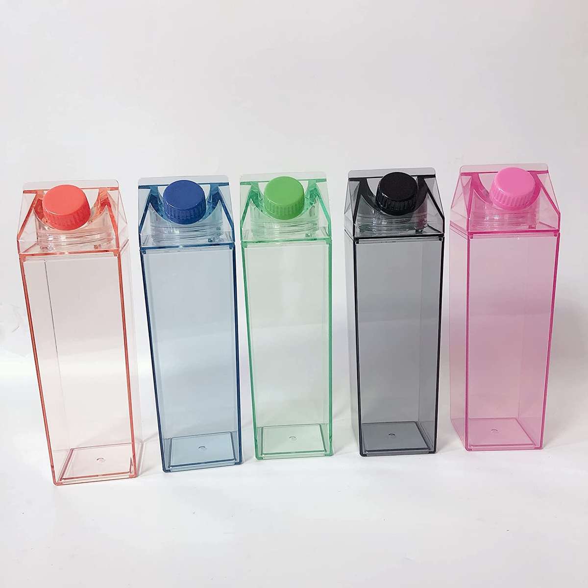 Fun Milk Carton Water Bottle - Colour 500ml/Black