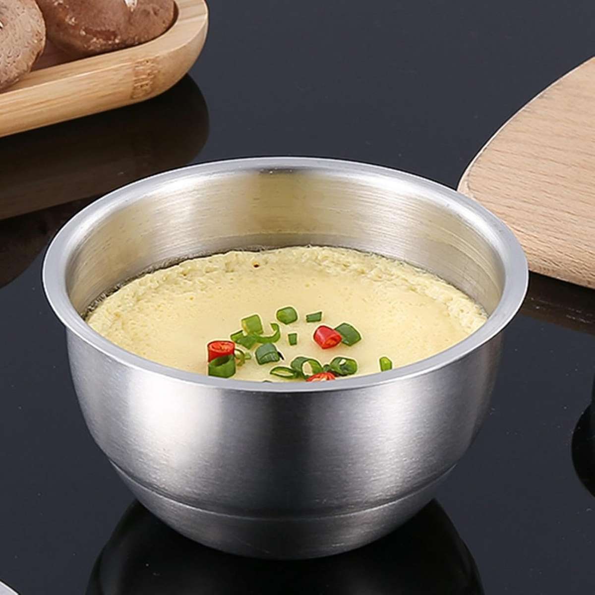 SteamServe 3Piece Stainless Steel Steaming Bowl Set with Lids