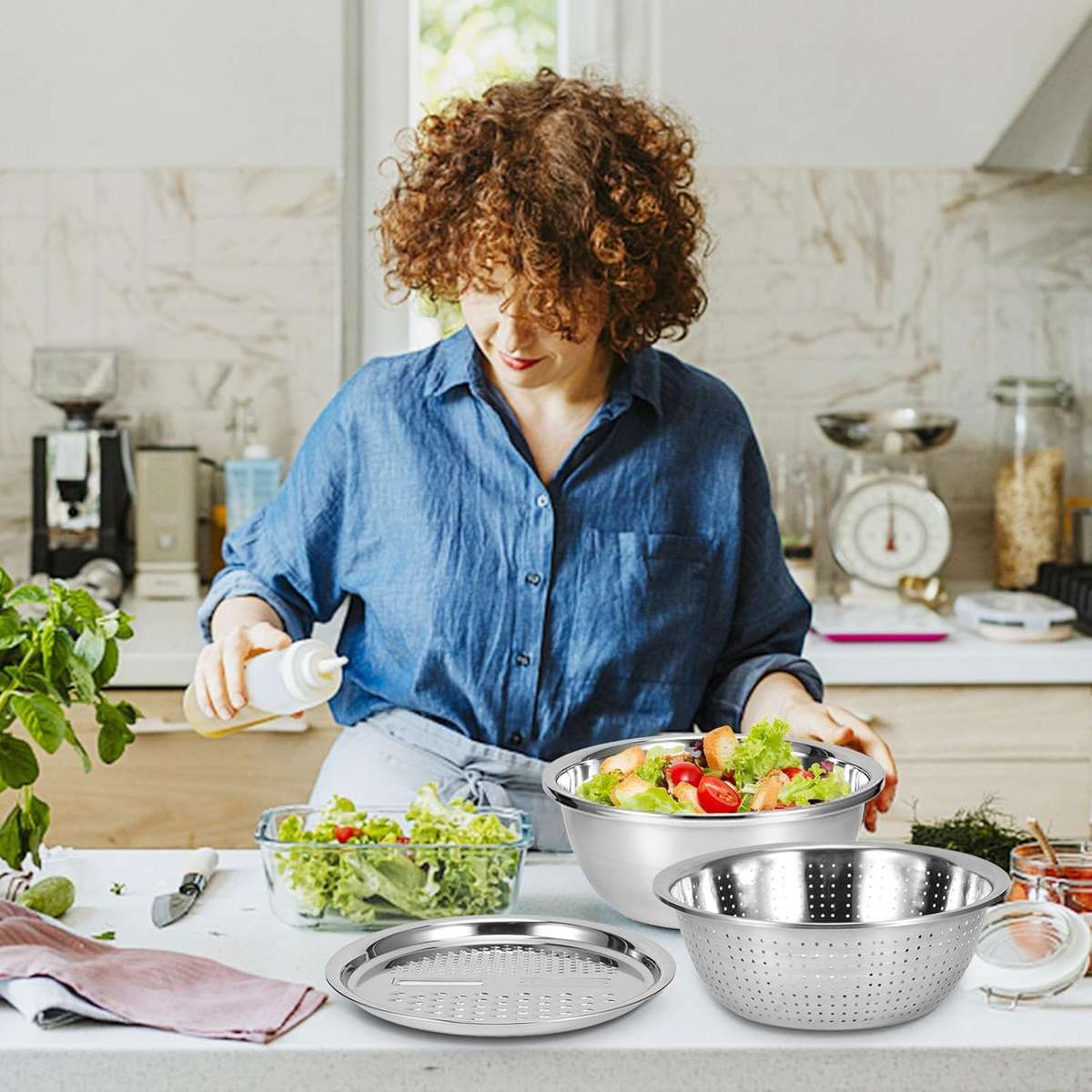 ChefMate 3in1 Stainless Steel Colander Se