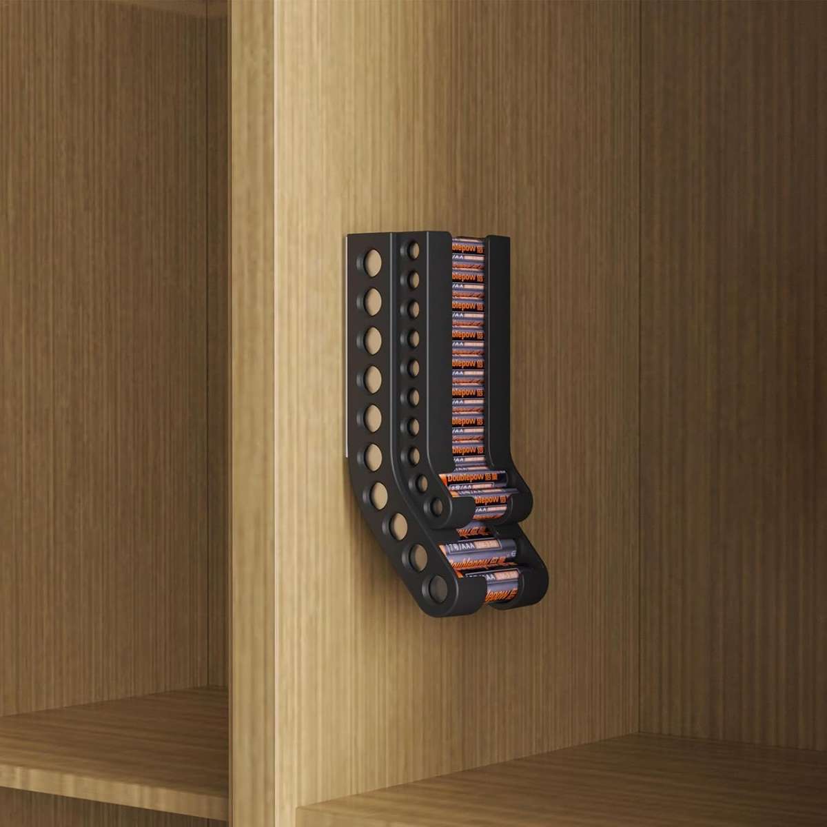 PowerDock AA/AAA WallMounted Battery Organizer 
