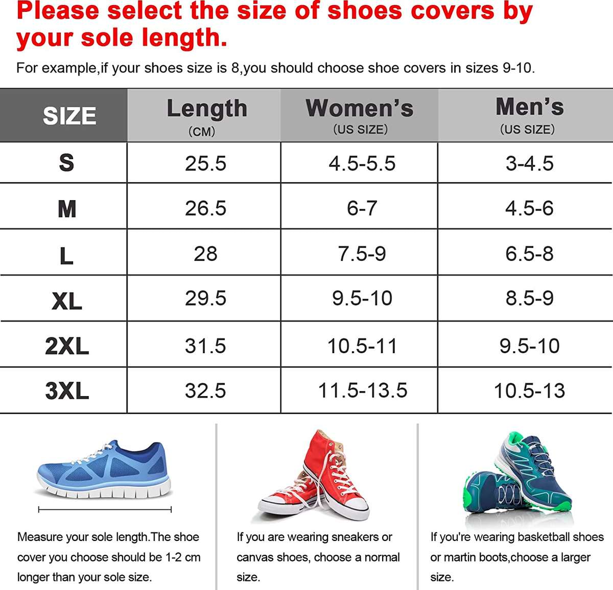 Non-Slip PVC Rainproof Shoe Covers with Zipper-3XL