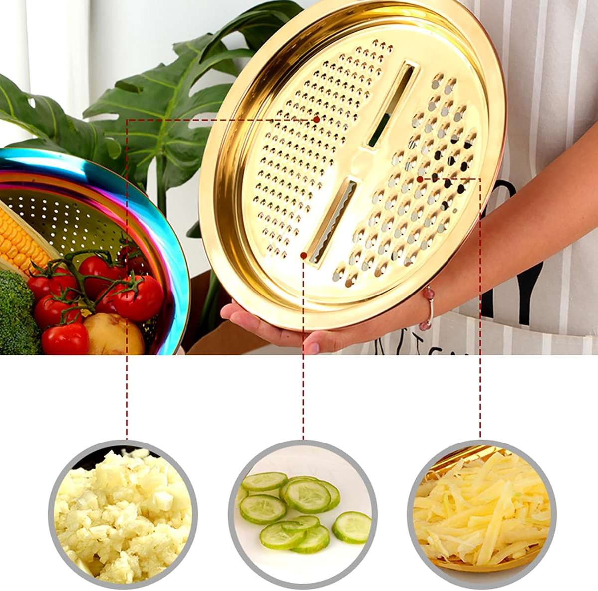 ChefMate 3in1 Stainless Steel Colander Se